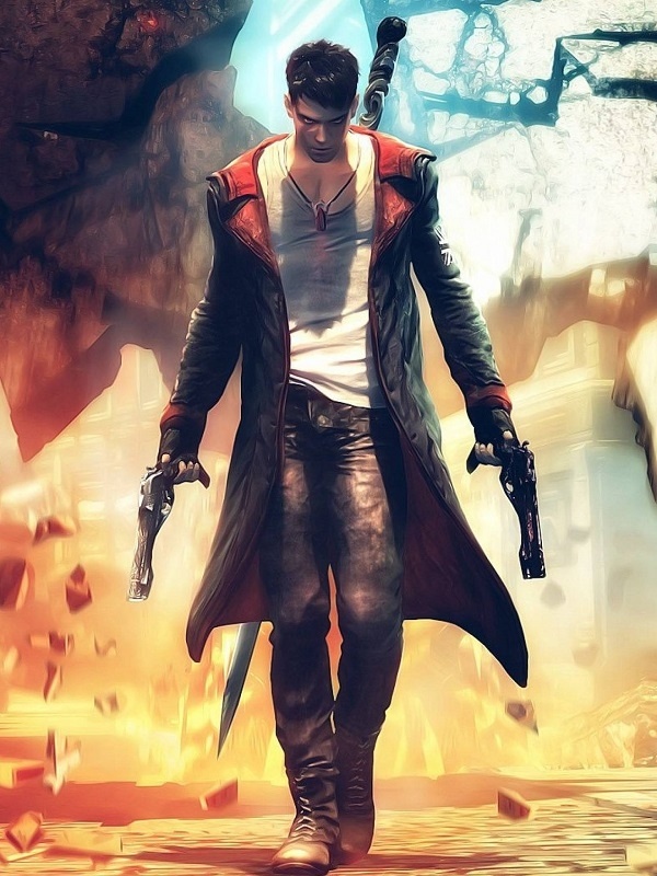 Video Game Devil May Cry 5 Dante Cosplay Hooded Leather Coat