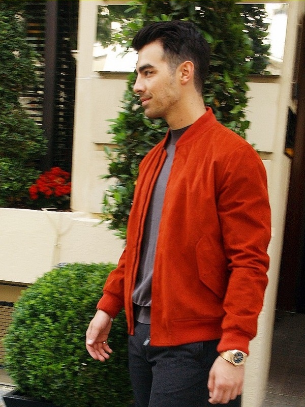 Joe Jonas Suede Red Jacket