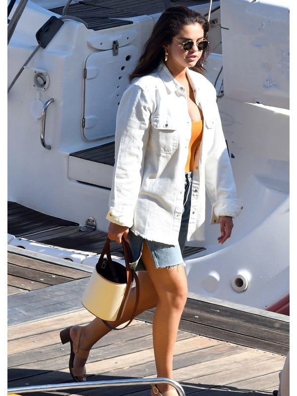 American Singer Selena Gomez Elegant Design Cotton Coat