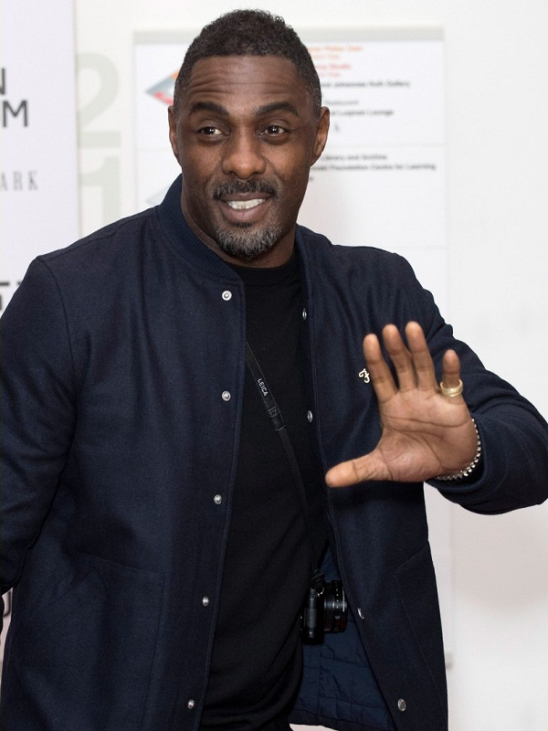 Idris Elba In Lovely Suede Leather Jacket